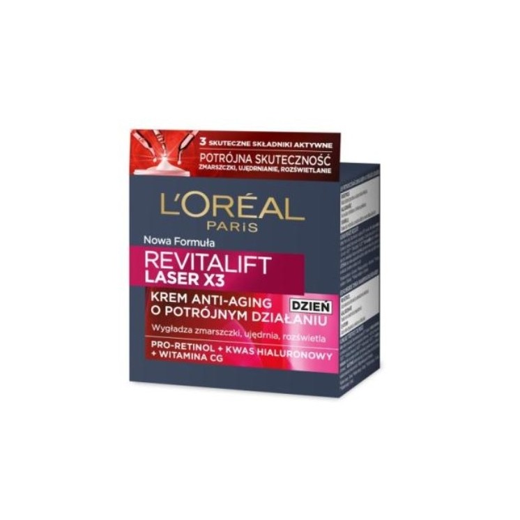 Денний крем для обличчя L'oreal Revitalift Laser 3X 50 мл
