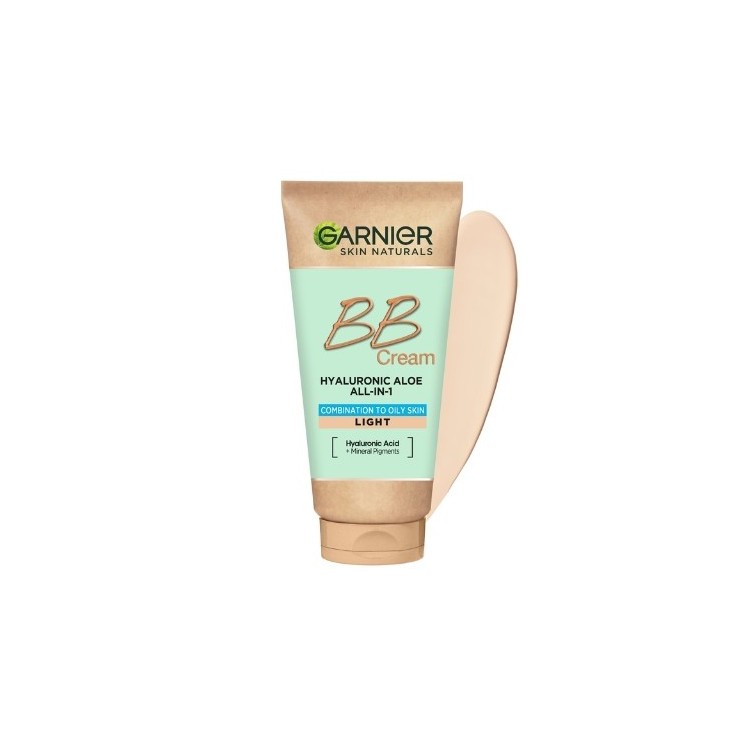 Garnier Hyaluronic Aloe All-In-1 BB Cream зволожуючий ВВ-крем для комбінованої та жирної шкіри Light 50 мл