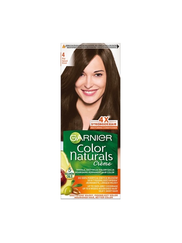 Garnier Color Naturals Farba do włosów /4.00/ Głęboki ciemny brąz