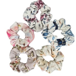 Гумки для волосся 100% бавовна, mix світлих візерунків, ручна робота