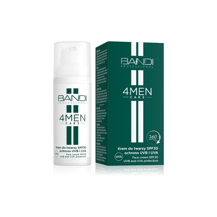 Крем для обличчя Bandi 4Men Care SPF30 із захистом від UVB та UVA 50 мл