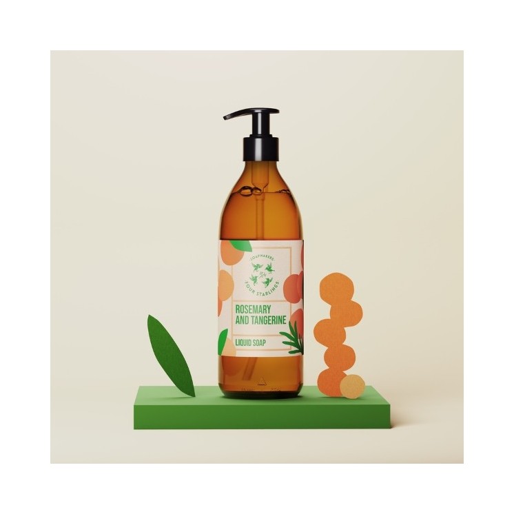 Mydlarnia Cztery Szpak Rosemary and Mandarin natural liquid soap 500 ml