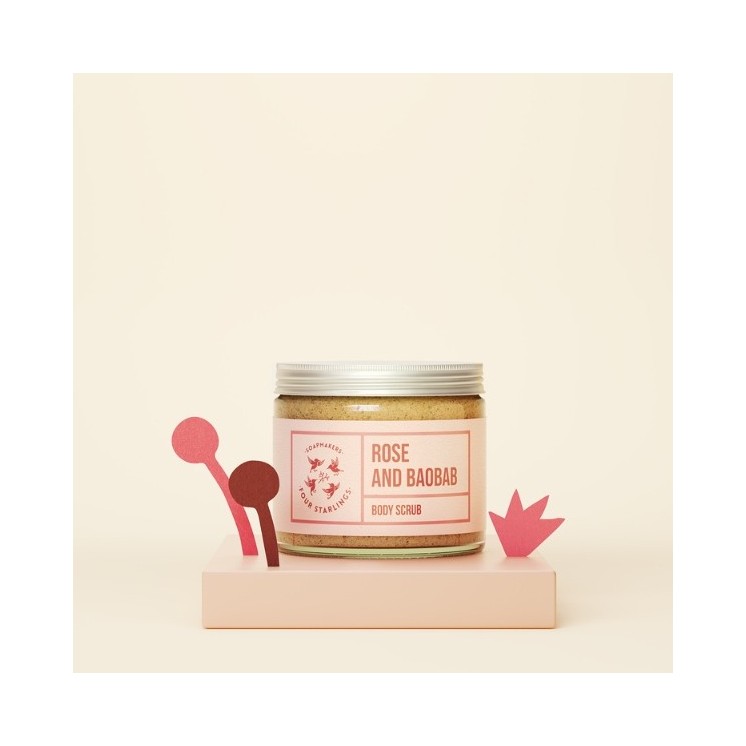 Mydlarnia Cztery Szpaki Rose and Baobab Sugar Body Peeling 250 ml