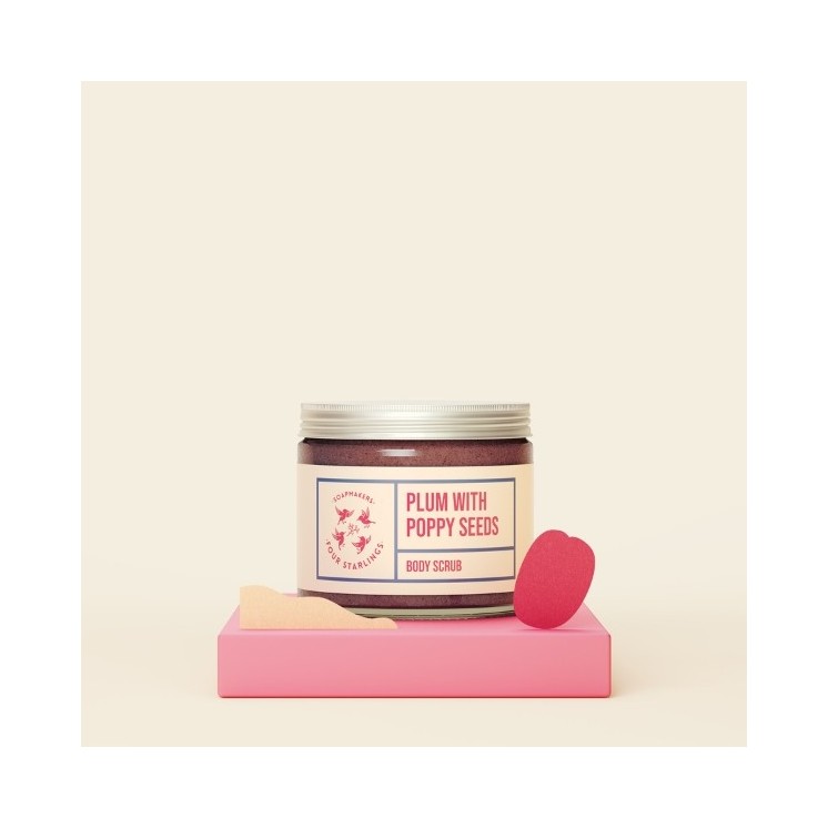 Mydlarnia Cztery Szpaki Цукровий Peeling для тіла Слива з маком 250 мл