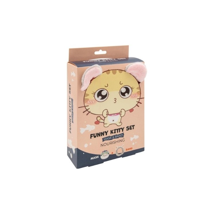 Cat Face Mask + Headband Set