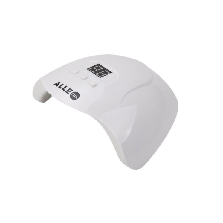 AlleLux X3 UV/ LED лампа для нігтів 54W для гібридних лаків з блоком живлення та USB кабелем Біла