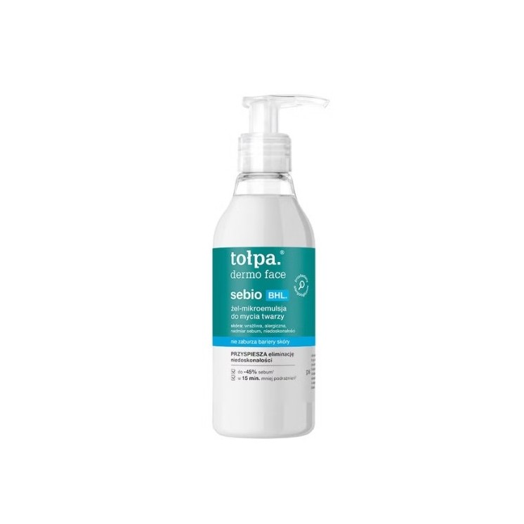 TOŁPA Dermo Face Sebio BHL Microemulsion Facial Washing Gel 195 ml
