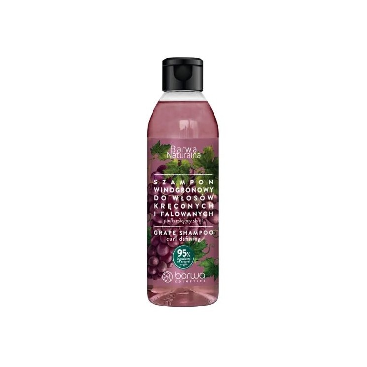 Barwa Grape Shampoo for curly and wavy hair Barwa Naturalna 300 ml