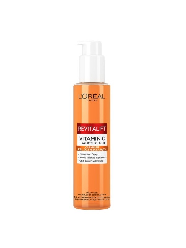 L'oreal Revitalift żel oczyszczający do twarzy z witaminą C i kwasem salicylowym 150 ml