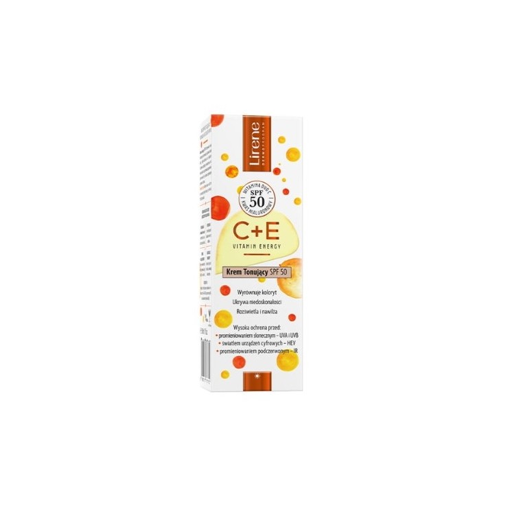 Lirene C+E Vitamin Energy Тонізуючий крем із захистом SPF50 30 мл