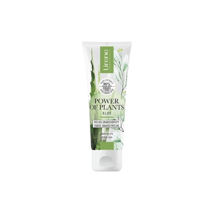 Lirene Power of Plants peeling gruboziarnisty do twarzy Aloes 75 ml
