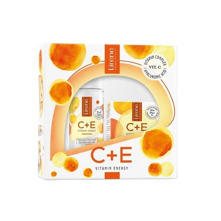 Lirene Set C+E moisturizing cleansing foam 150 ml + nourishing face cream 50 ml