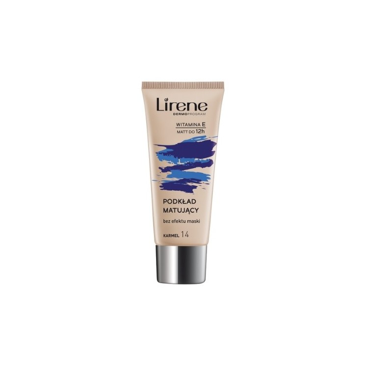 Lirene Nature Matte fluid matujący do twarzy 14 Karmel 30 ml