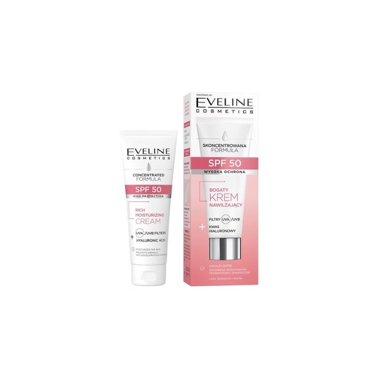 Eveline Concentrated Formula Rich Moisturizing Face Cream SPF50 30 мл