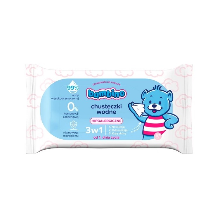 Nivea Bambino Chusteczki wodne 3w1 57 sztuk