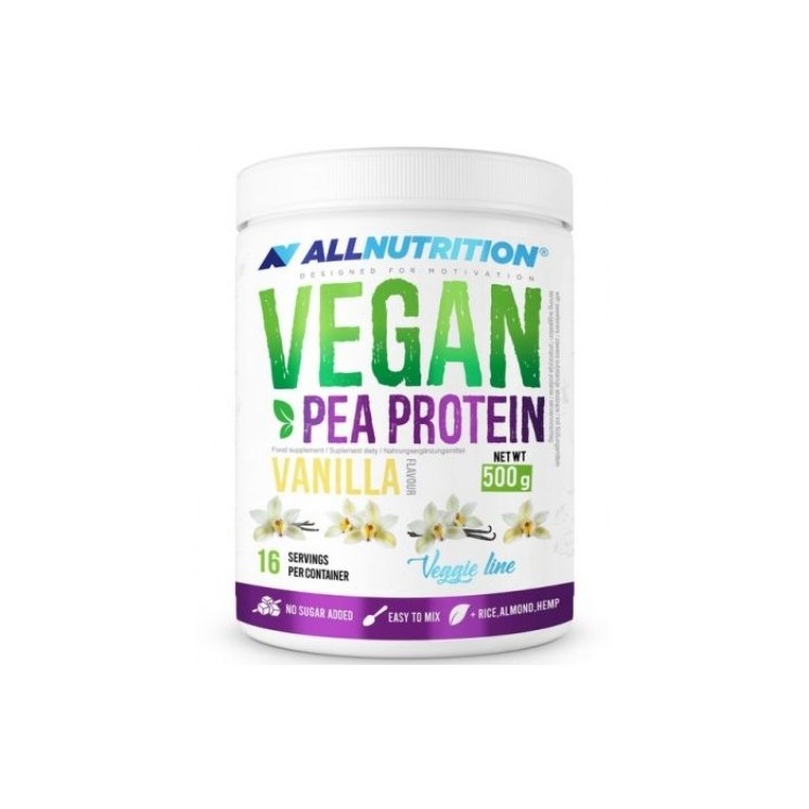 AllNutrition Vegan Pea Protein Vanilla Supplement based on white ego concentrate Vanilla 500 g