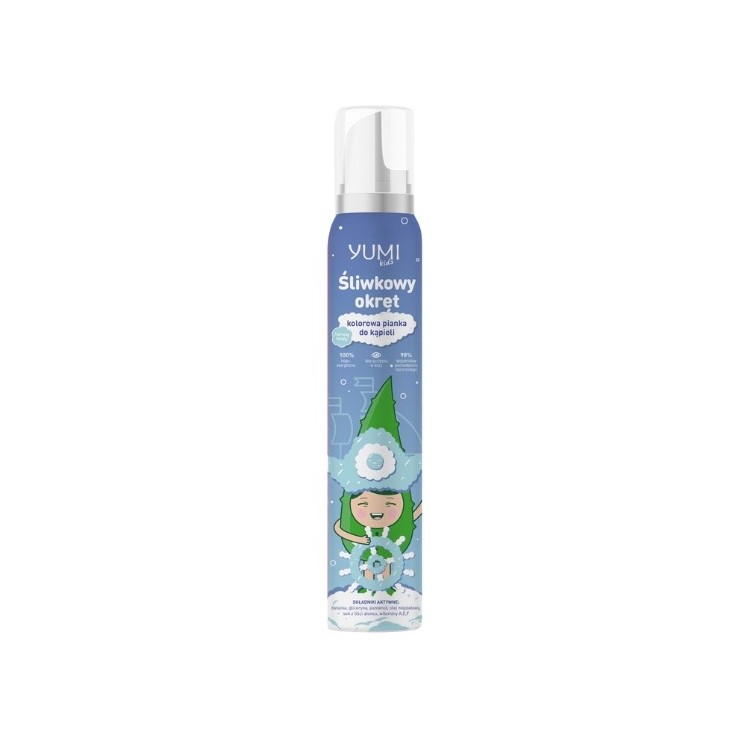 Yumi Kids Śliwkowy okręt kolorowa Pianka do kąpieli 250 ml