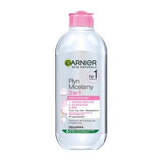 Міцелярна рідина Garnier Skin Naturals 3в1 для чутливої шкіри 400 мл