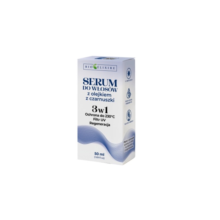 BioElixire 3w1 Serum do włosów Filtr UV Olej z czarnuszki 50 ml