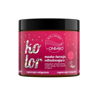 ONLYBIO Hair in Balance Kolor Maska - kuracja odbudowująca 280 ml ONLYBIO Hair in Balance Kolor Maska - kuracja odbudowująca 280 ml