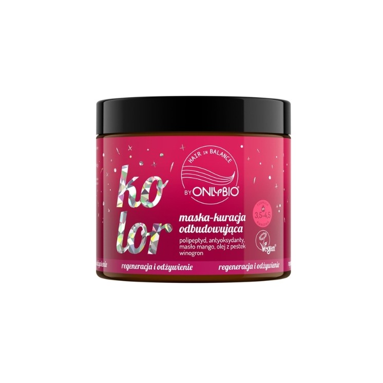 ONLYBIO Hair in Balance Color Mask - rebuilding treatment 280 ml