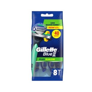 Gillette BlueII Plus Slalom Razors 8 pcs