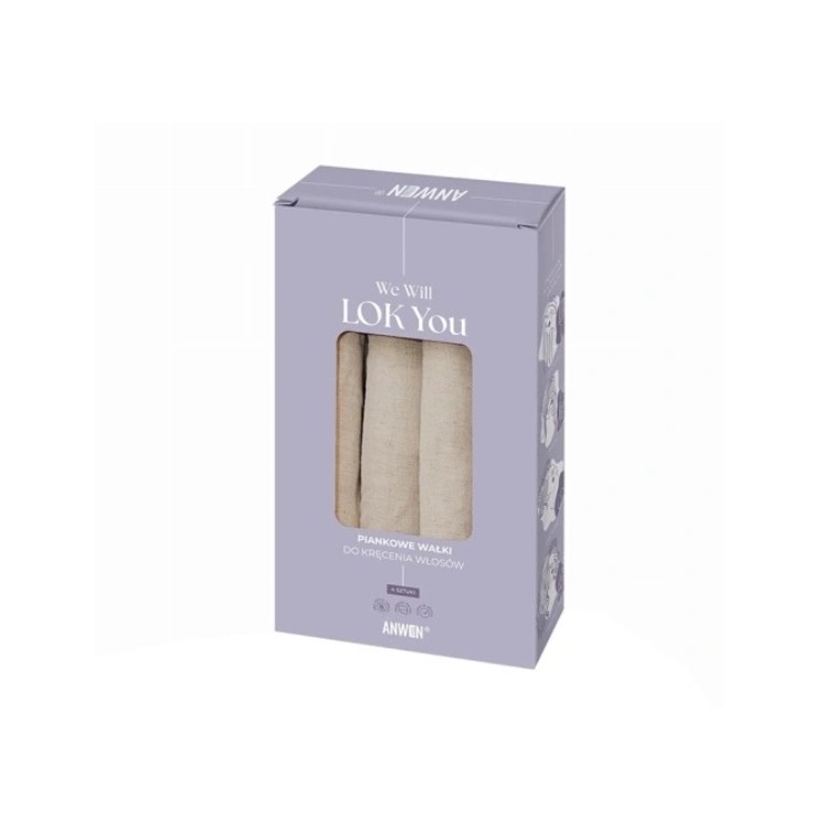 Бігуді для волосся Anwen We Will Lok You з піни, 4 шт.