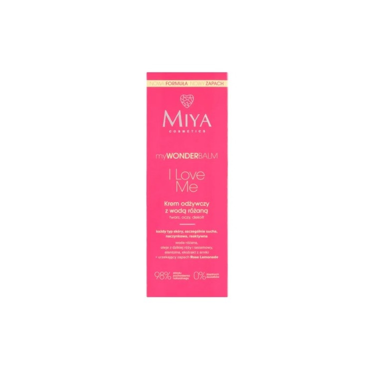 Miya Cosmetics myWONDERbalm Nourishing Face Cream with Rose Water I Love Me 75 ml
