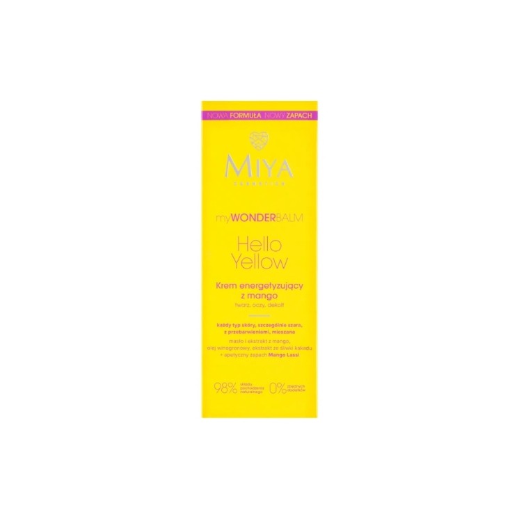 Miya Cosmetics myWONDERbalm Energizing Face Cream with mango Hello Yellow75 ml