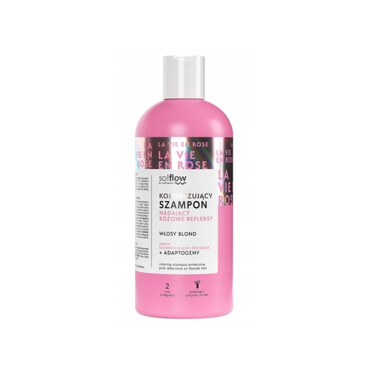 So!flow Color Shampoo giving pink highlights to blond hair 300 ml