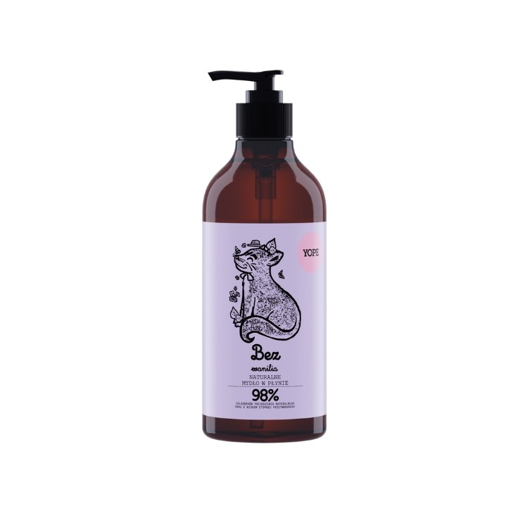 YOPE naturalne Mydło do rąk w płynie Bez i Wanilia 500 ml