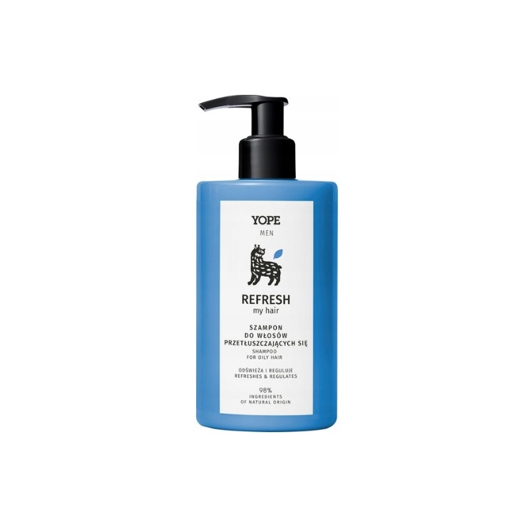 YOPE Men Refresh My Hair Szampon do włosów przetłuszczających się 300 ml