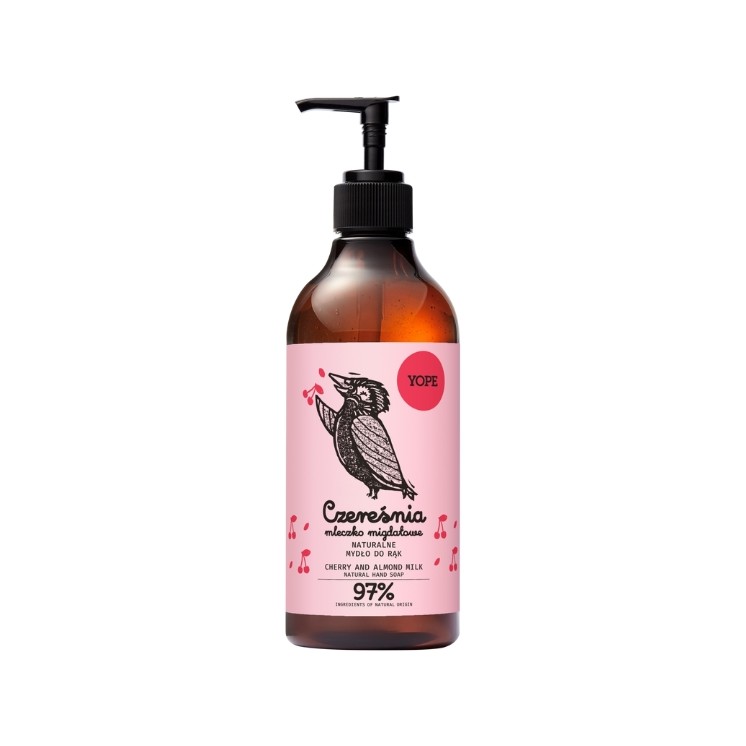 YOPE natural liquid hand soap Cherry and Almond Milk 500 ml