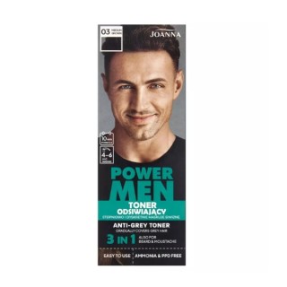 Тонік для волосся Joanna POWER MEN /03/ Medium Brown 80 г