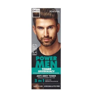 Освіжаючий тонік для чоловіків Joanna POWER MEN /04/ Natural Brown 80 г