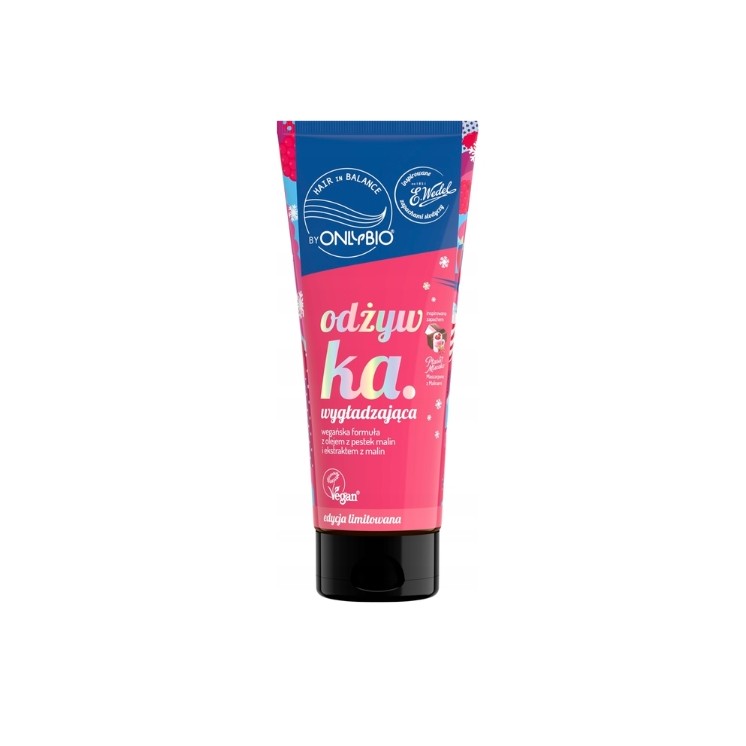 Розгладжуючий кондиціонер для волосся OnlyBio Hair in Balance x Wedel Ptasie Mleczko Маскарпоне з малиною 200 мл