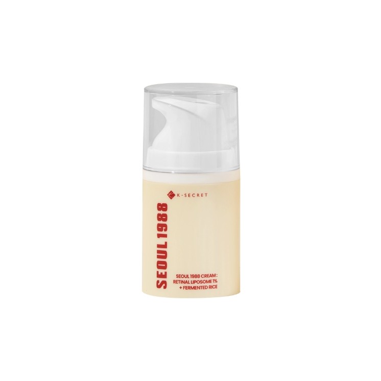 K- SECRET SEOUL 1988 Cream : Retinal Liposome 1% + Fermented Rice Firming Cream with Retinal 50 ml