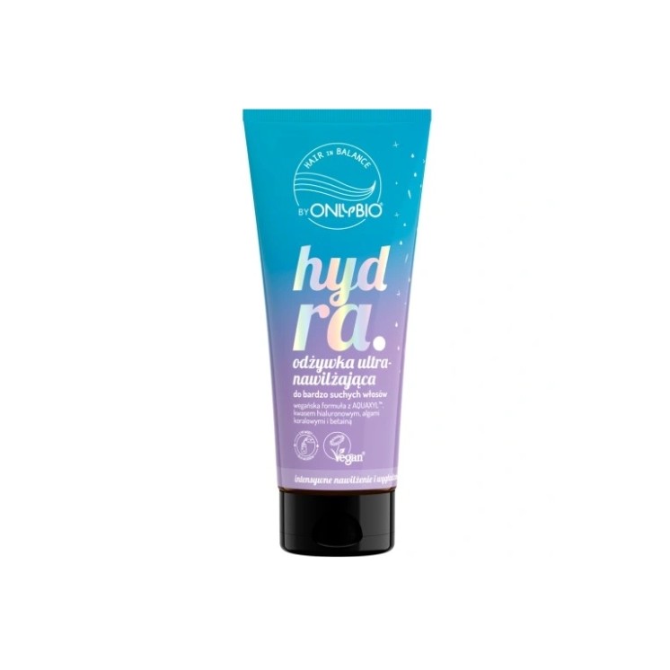 Ультразволожуючий кондиціонер OnlyBio Hair in Balance Hydra для дуже сухої шкіри голови та волосся 200 мл