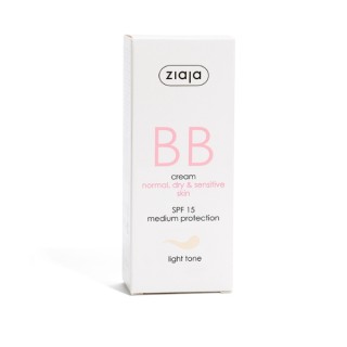 Ziaja BB Active Face Cream for Imperfections for Normal, Dry and Sensitive Skin SPF15 Light Shade 50 ml