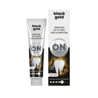 ON WHITE BLACK GOLD Whitening toothpaste with charcoal 75 ml