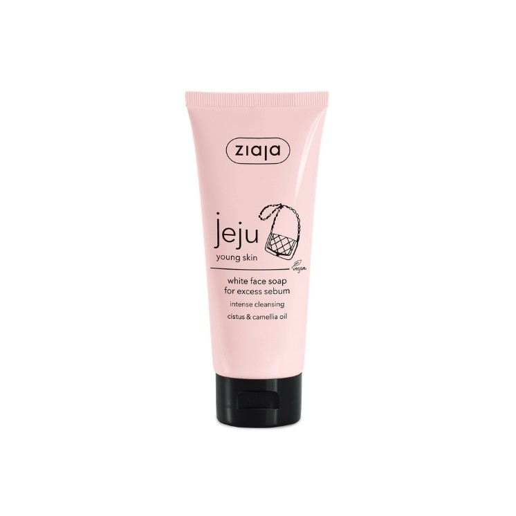 Ziaja Jeju białe Mydło do twarzy przeciw Sebum 75 ml Ziaja Jeju białe Mydło do twarzy przeciw Sebum 75 ml
