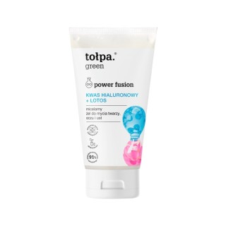 Tołpa Green Power Fusion Face, Eye and Lip Cleansing Gel Hyaluronic Acid + Lotus 150 ml