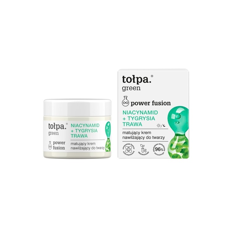 Tołpa Green Power Fusion Intensively Brightening Face Cream Niacinamide + Tiger Grass 50 ml