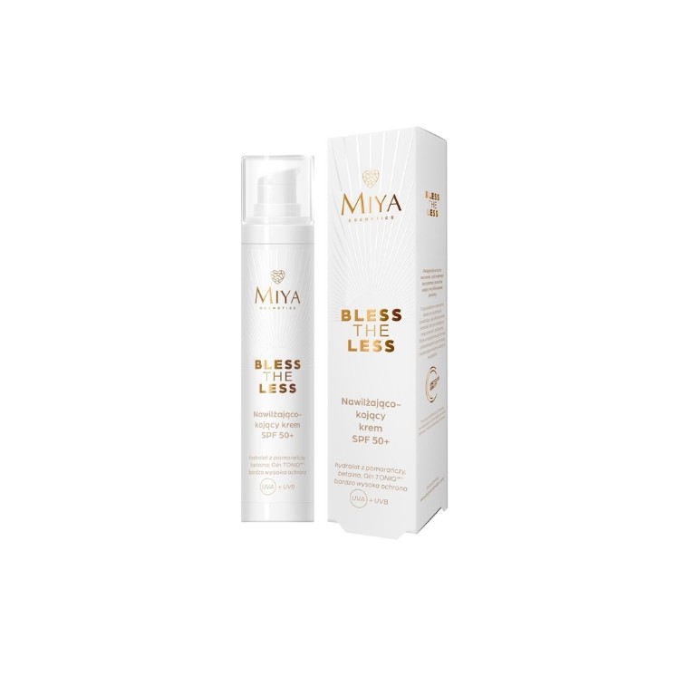 Зволожувальний та заспокійливий крем для обличчя Miya Cosmetics Bless The Less SPF50 + 50 мл