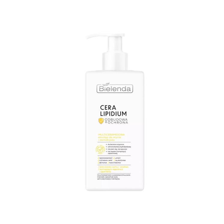 Bielenda Cera Lipidium Multiceramide Facial Cleansing and Makeup Removal Emulsion 300 ml
