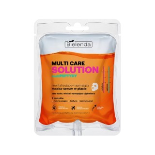 Маска-сироватка Bielenda Multi Care Solution MultiPEPTIDES, що відновлює та підтягує шкіру, в листі, 1 шт.