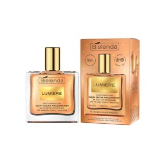 Bielenda Lumiere multifunctional dry care oil for face, body and hair with gold particles 50 ml