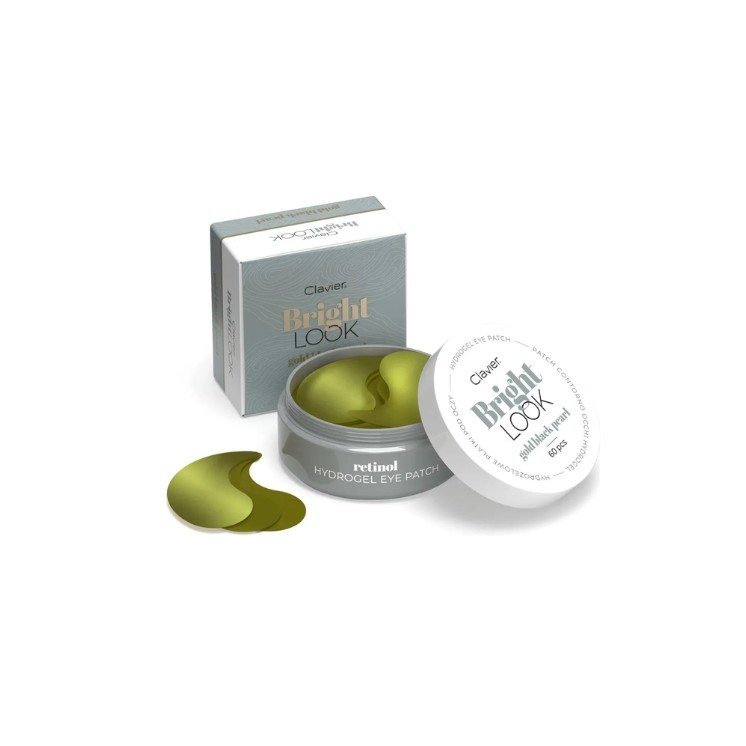 Clavier Bright Look hydro gel eye patches Gold Black Pearl 60 pieces
