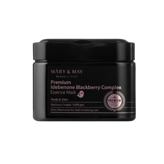 Mary&May Premium Idebenone Blackberry Complex Essence Mask Set of 20 Face Masks
