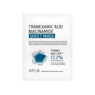 APLB Tranexamic Acid Niacinamide Sheet Mask Brightening and Moisturizing Face Sheet Mask 1 pc 25 ml